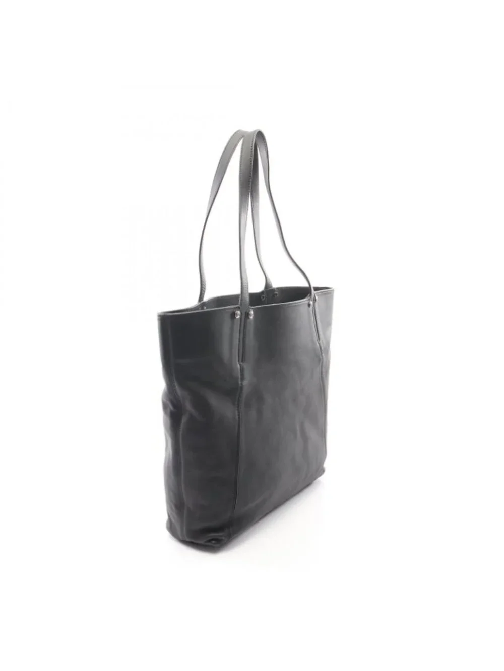Bvlgari Tote Logo Black Leather
